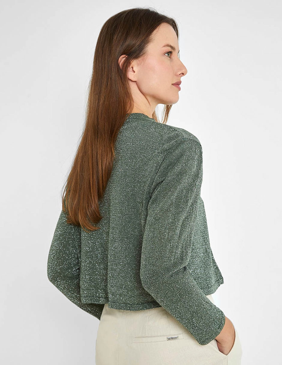 Suéter cuello con botón para mujer 4