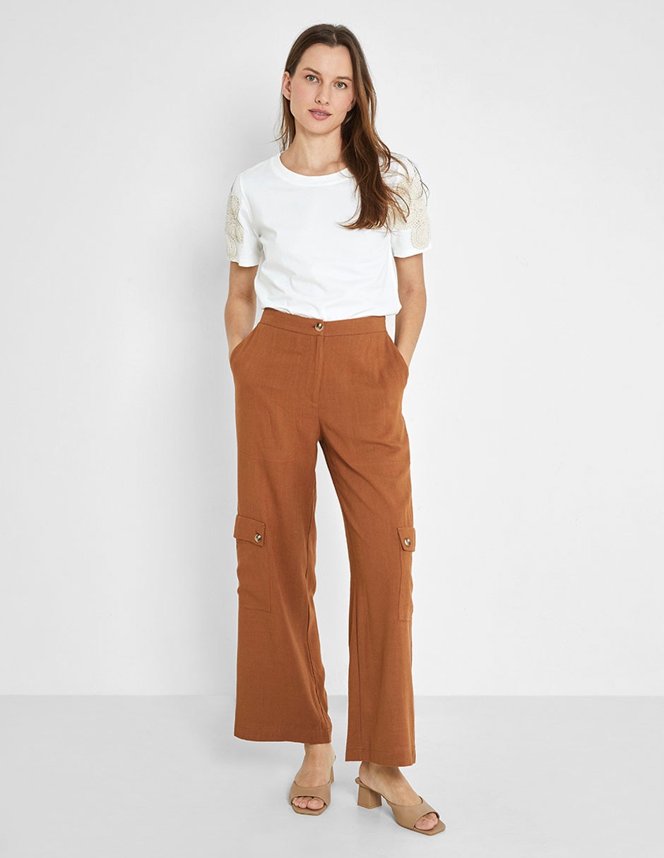 Pantalón cargo straight para mujer 1