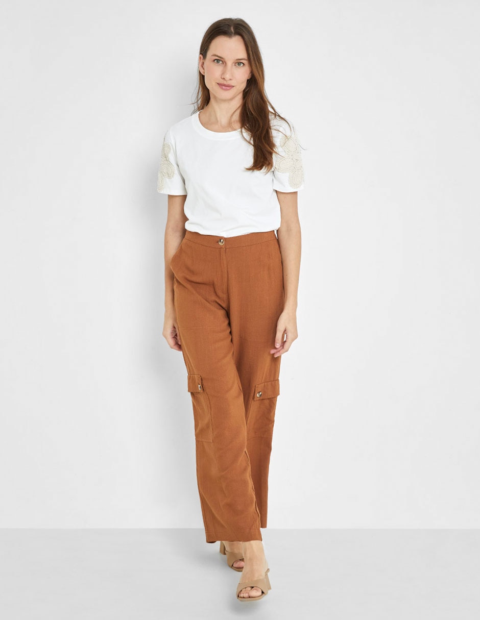 Pantalón cargo straight para mujer 7