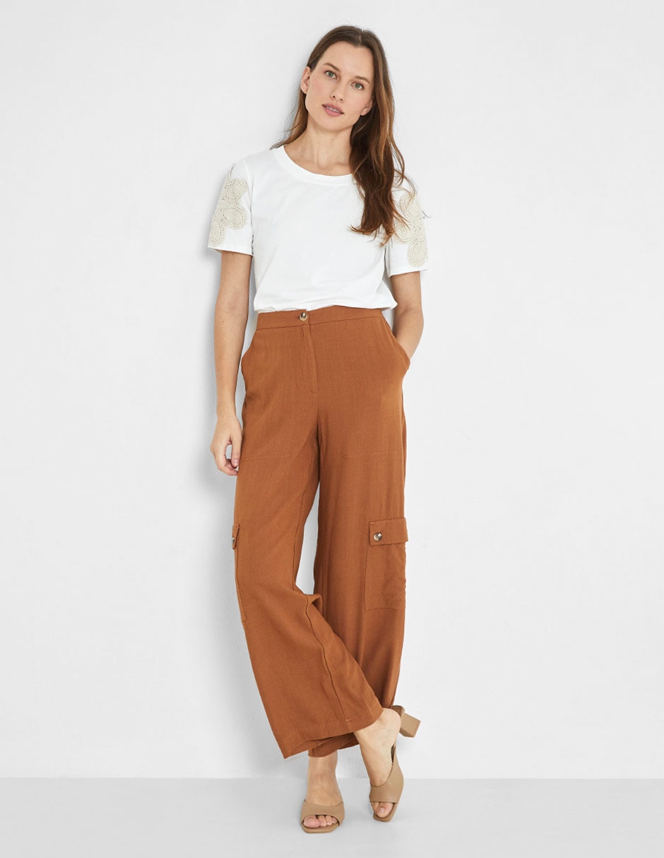 Pantalón cargo straight para mujer 8
