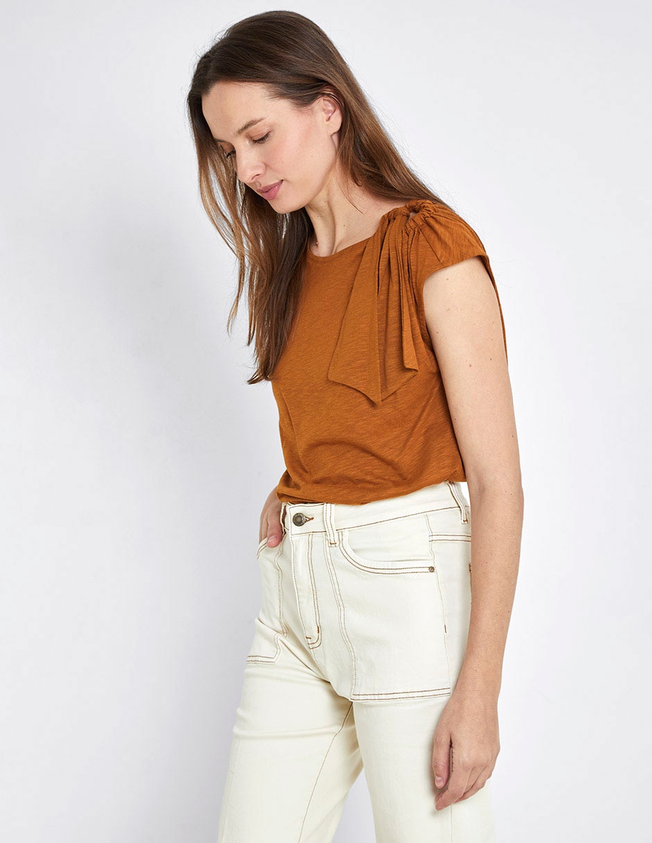 Blusa manga corta para mujer 5