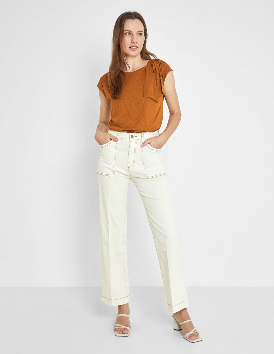 Blusa manga corta para mujer 7