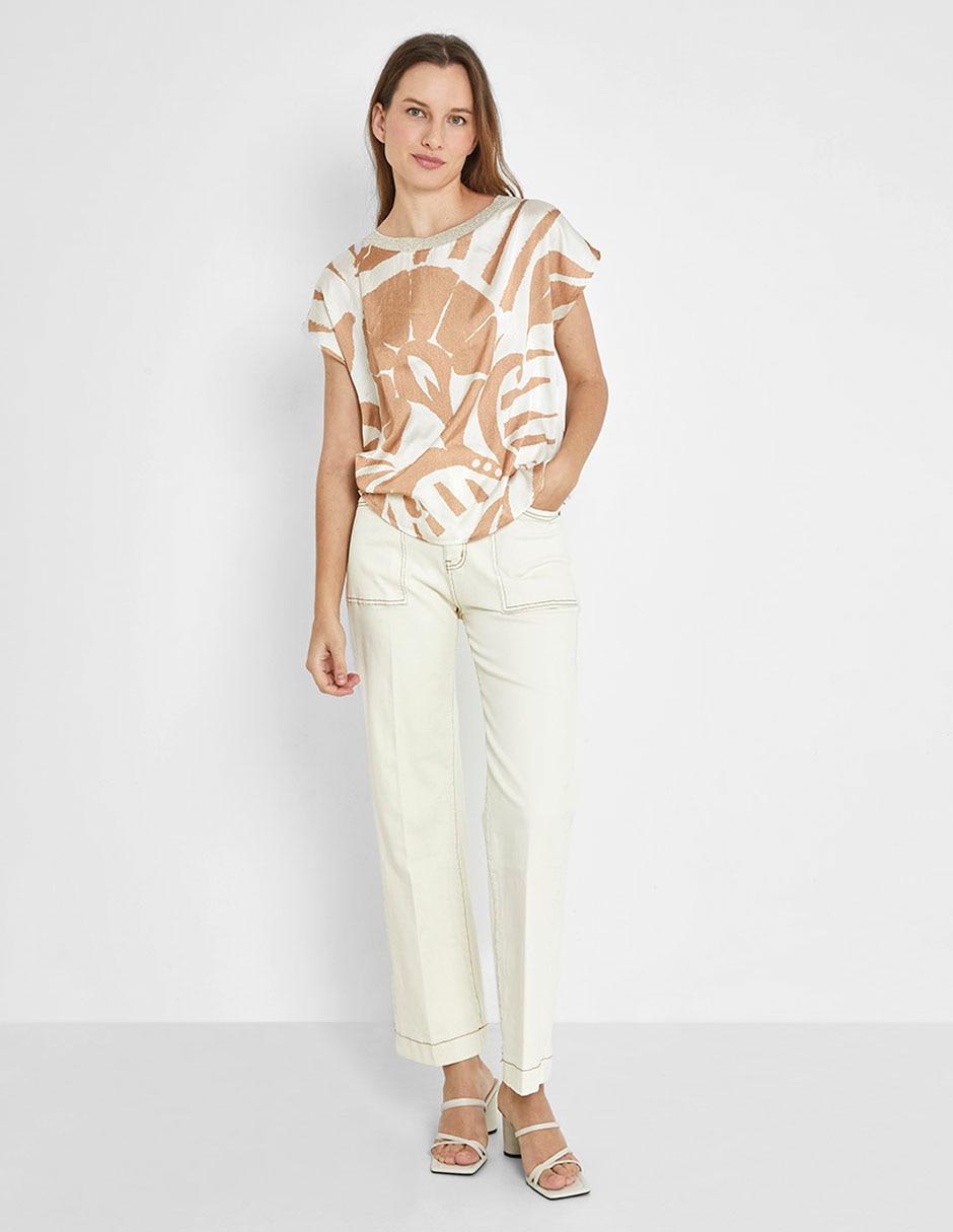 Blusa manga corta para mujer 8
