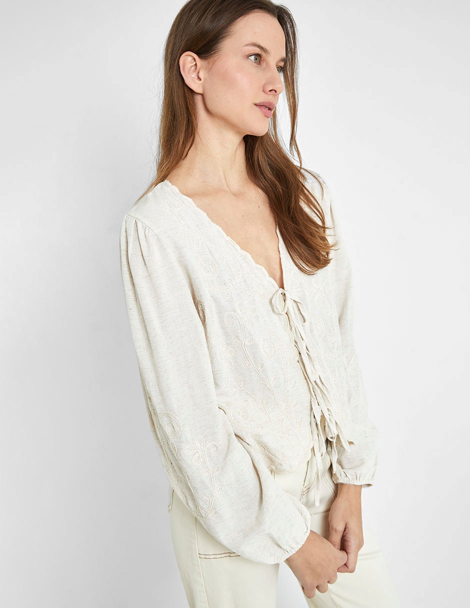 Blusa manga larga para mujer 6