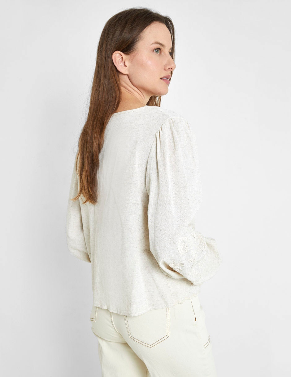 Blusa manga larga para mujer 7