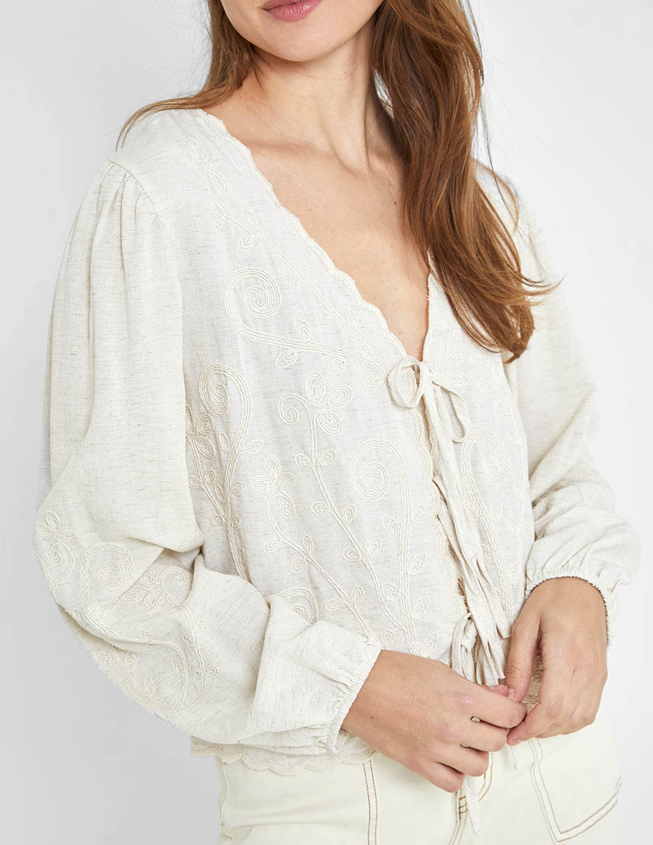 Blusa manga larga para mujer 8