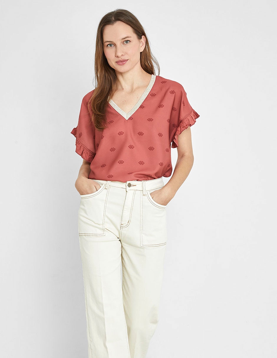 Blusa manga corta para mujer 1