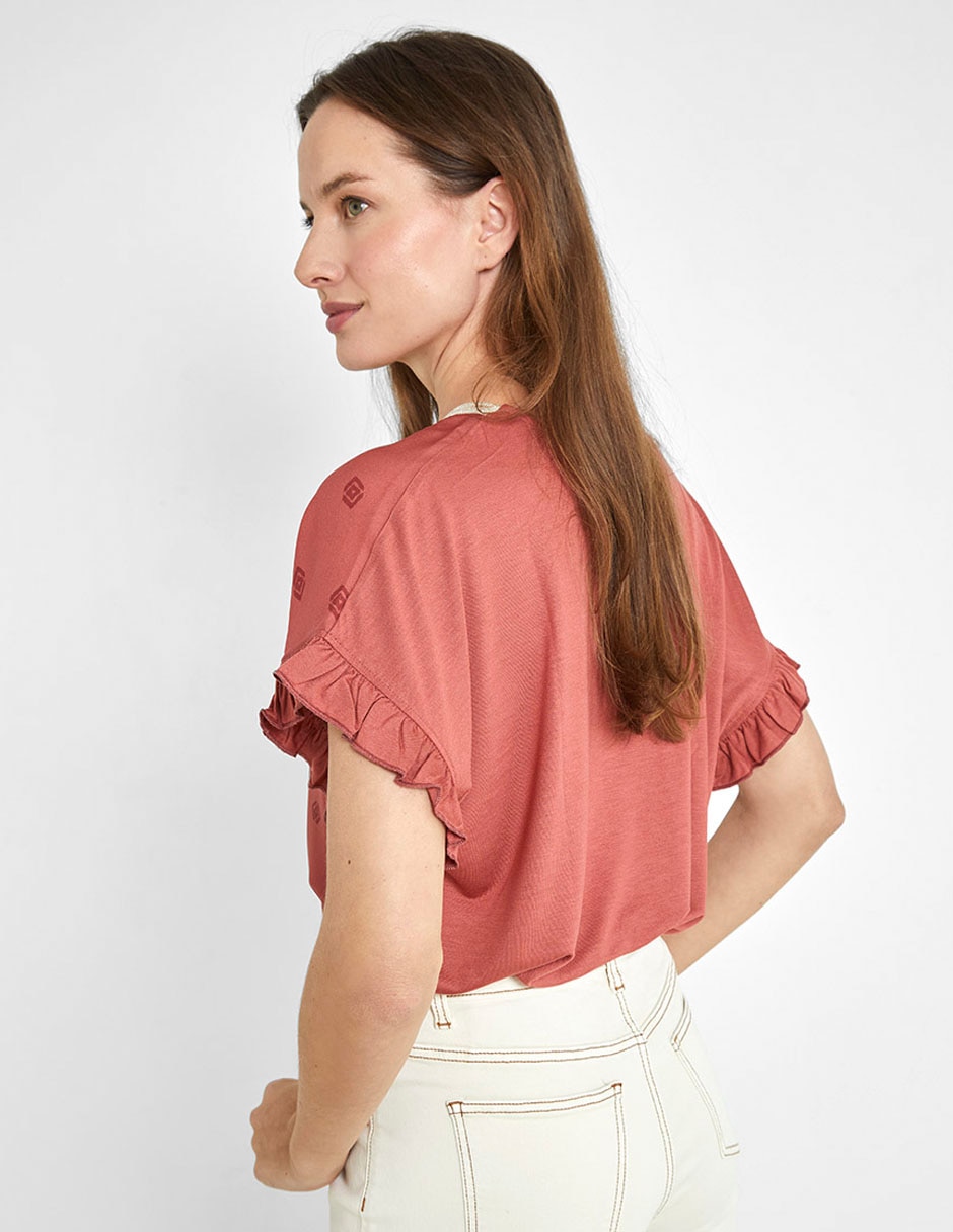 Blusa manga corta para mujer 6