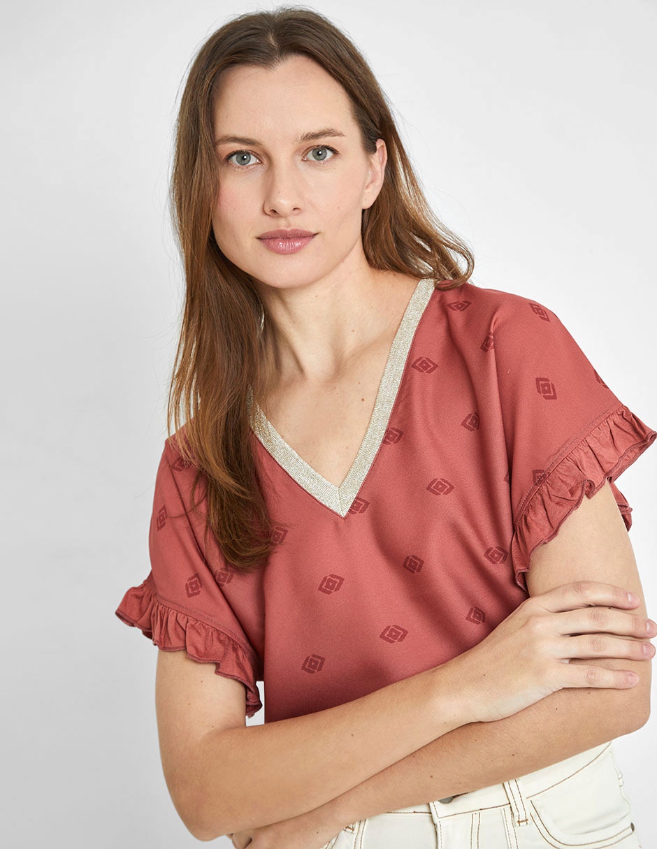 Blusa manga corta para mujer 8