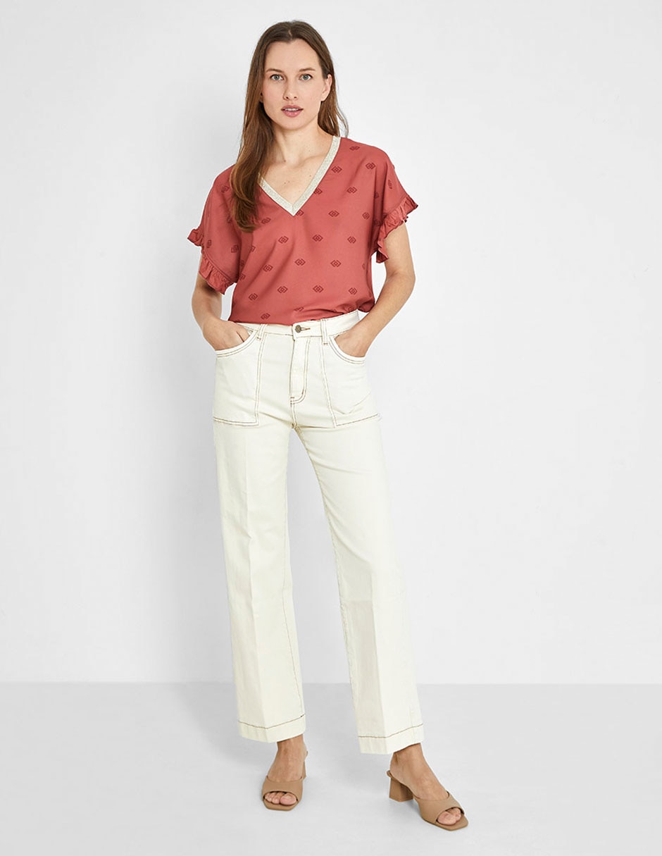Blusa manga corta para mujer 9
