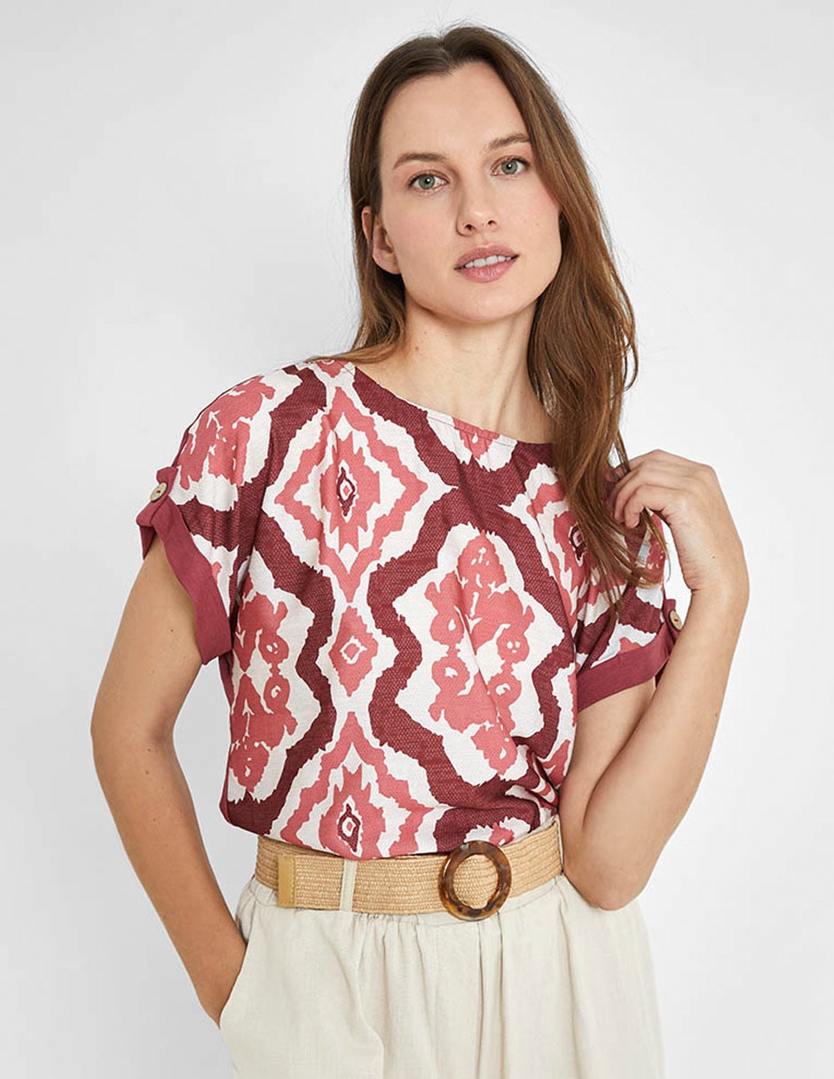 Blusa manga corta para mujer 8