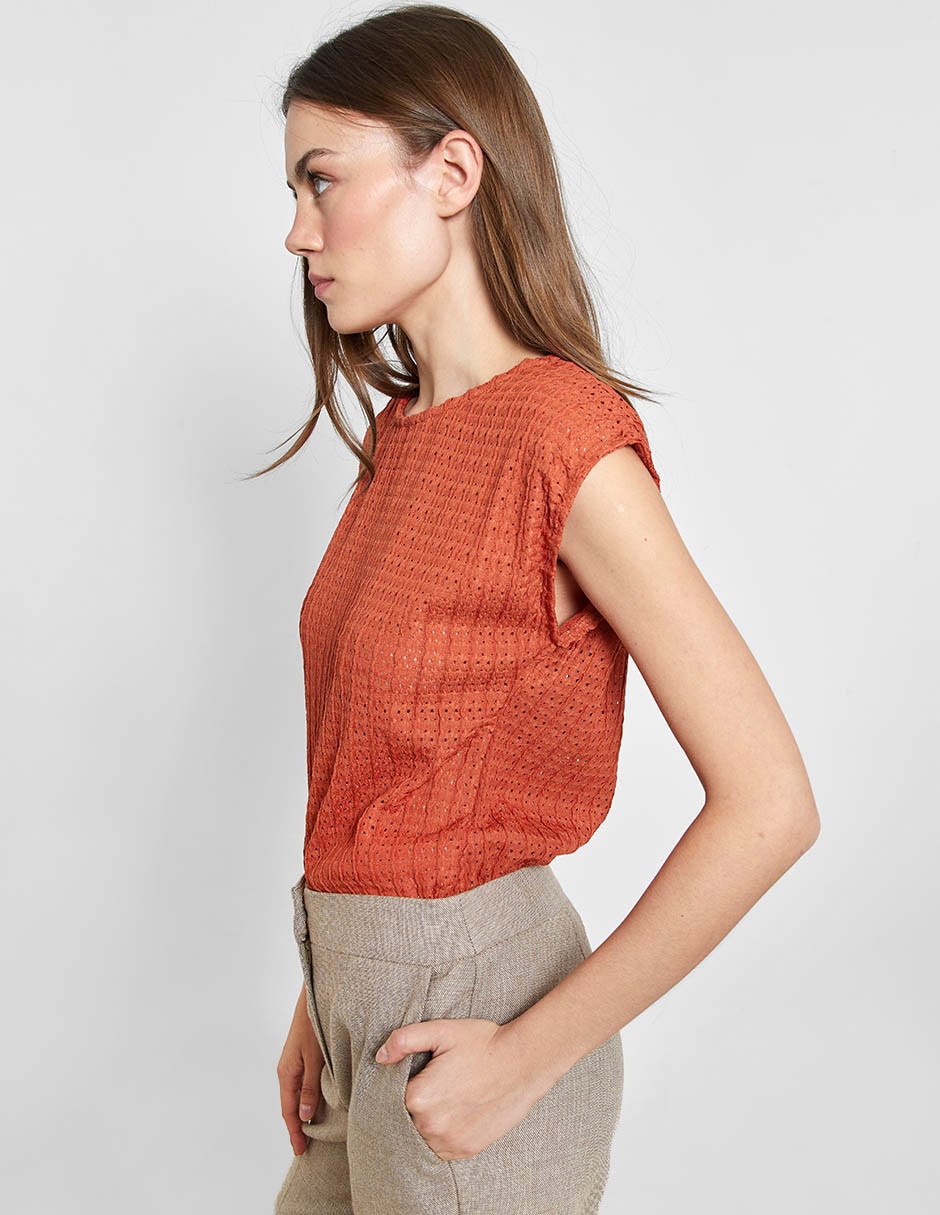 Blusa manga corta para mujer 6