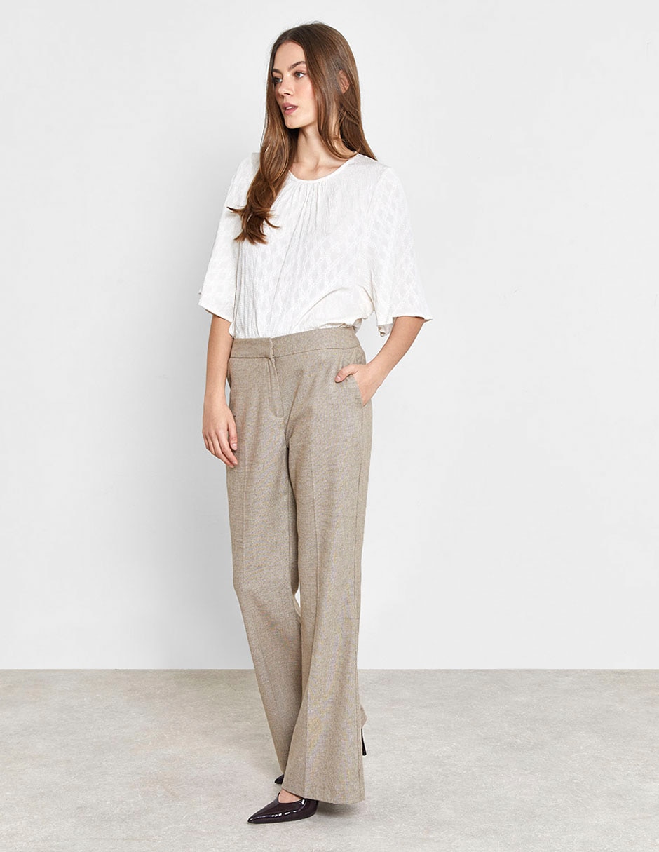 Pantalón relaxed flare para mujer 7