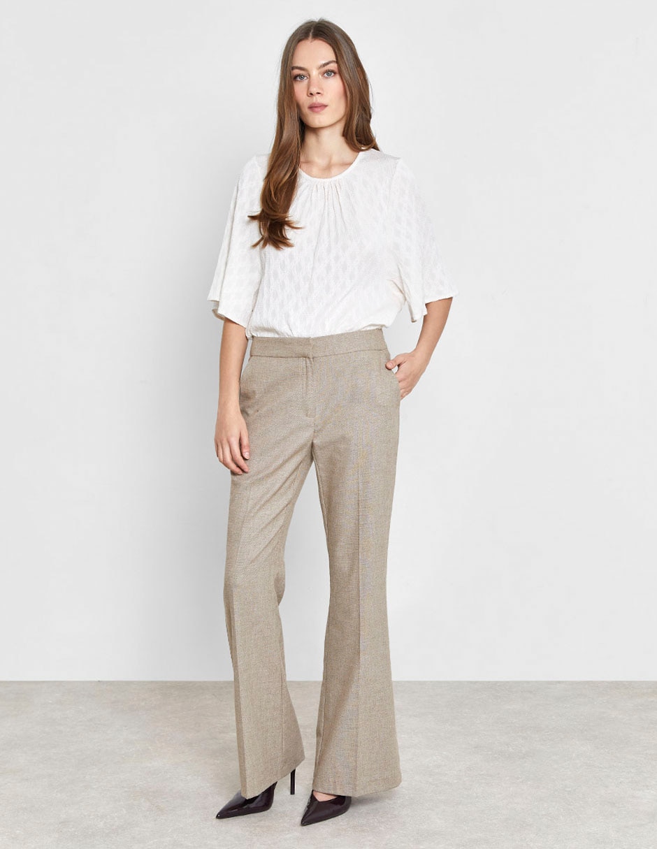 Pantalón relaxed flare para mujer 9