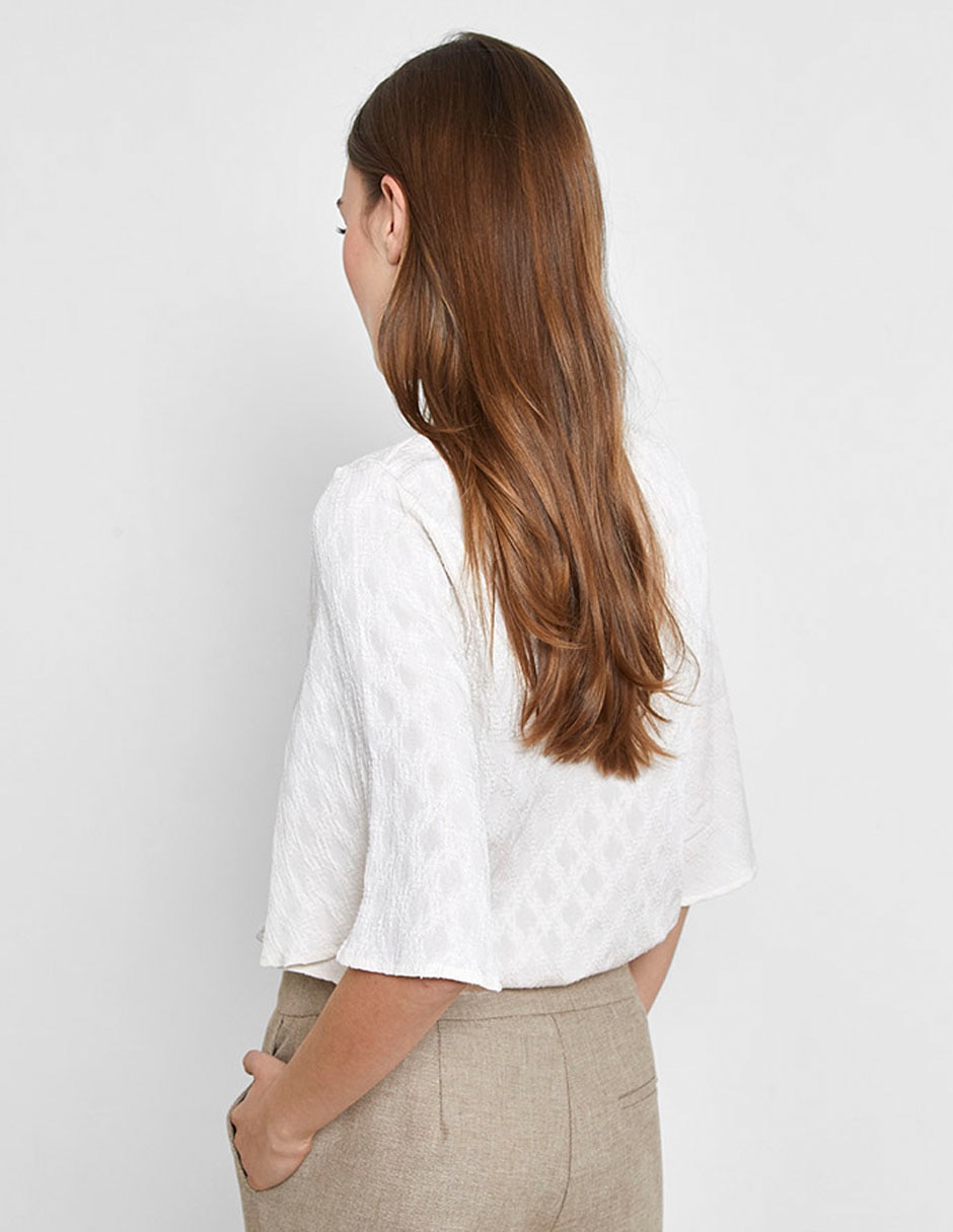 Blusa manga al codo para mujer 3