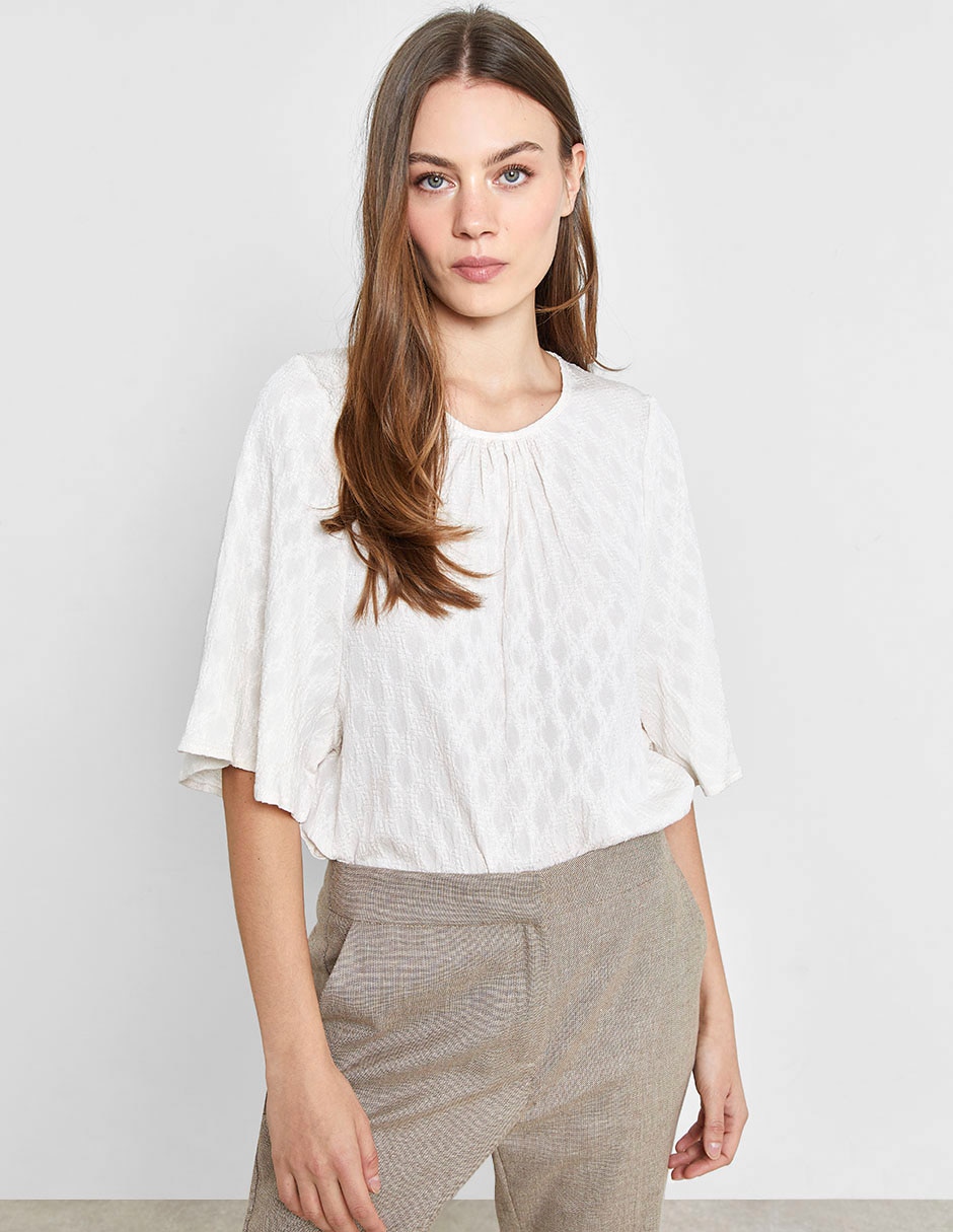 Blusa manga al codo para mujer 1