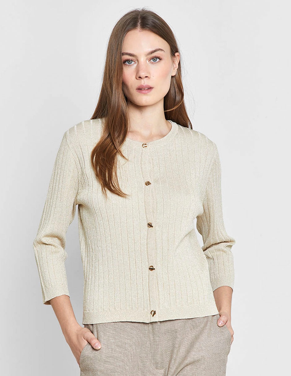 Suéter cuello redondo para mujer 7