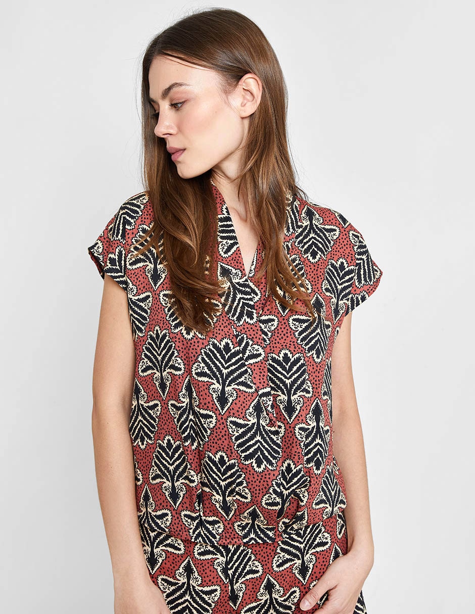 Blusa manga corta para mujer 7