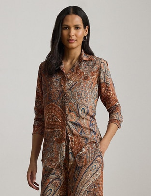 Blusa camisera manga larga para mujer