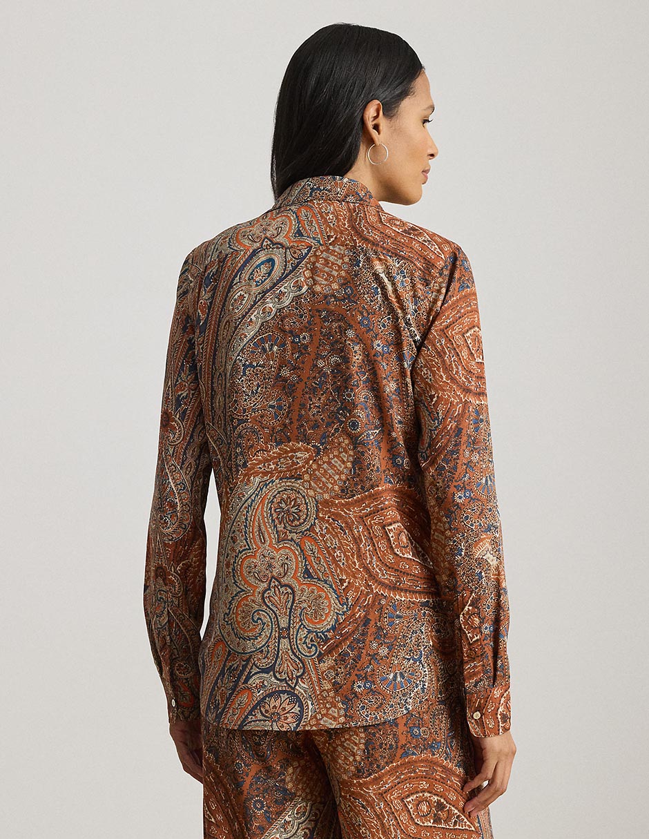 Blusa camisera manga larga para mujer 5