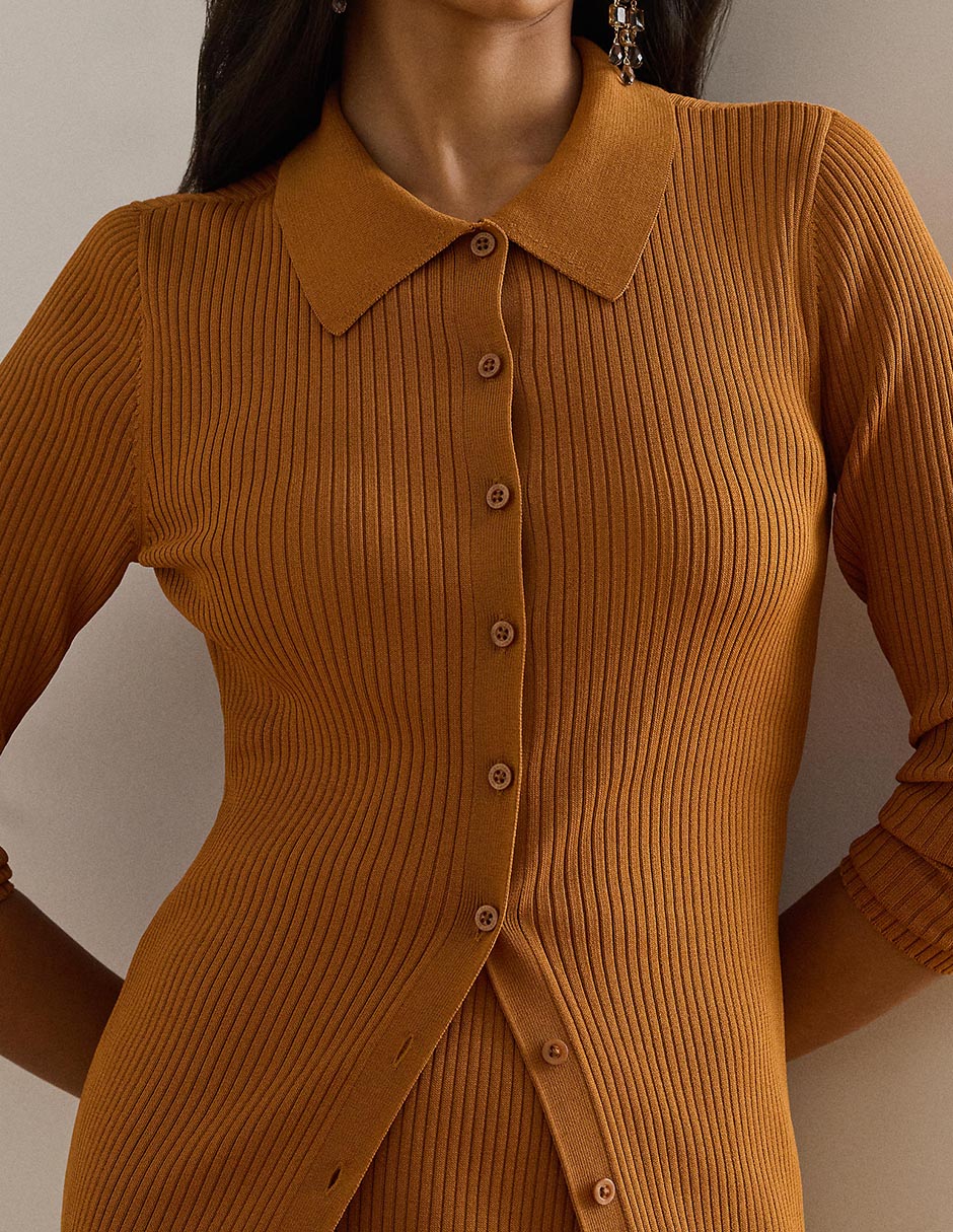 Suéter Lauren Ralph Lauren cuello camisero para mujer