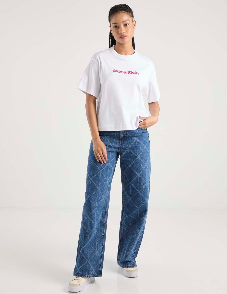 Playera manga corta Jeans cuello redondo para mujer 6