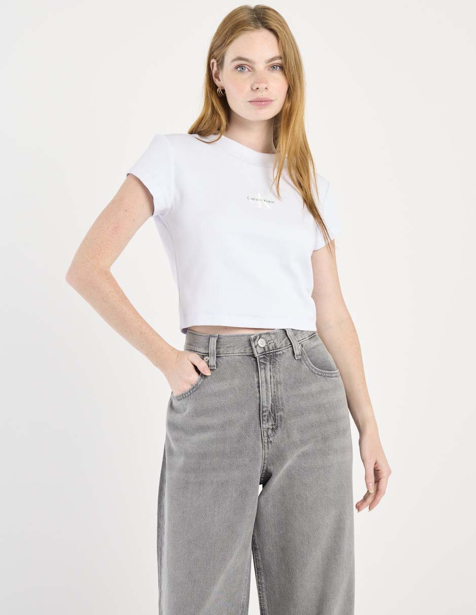 Playera manga corta cuello redondo para mujer Playera manga corta cuello redondo para mujer