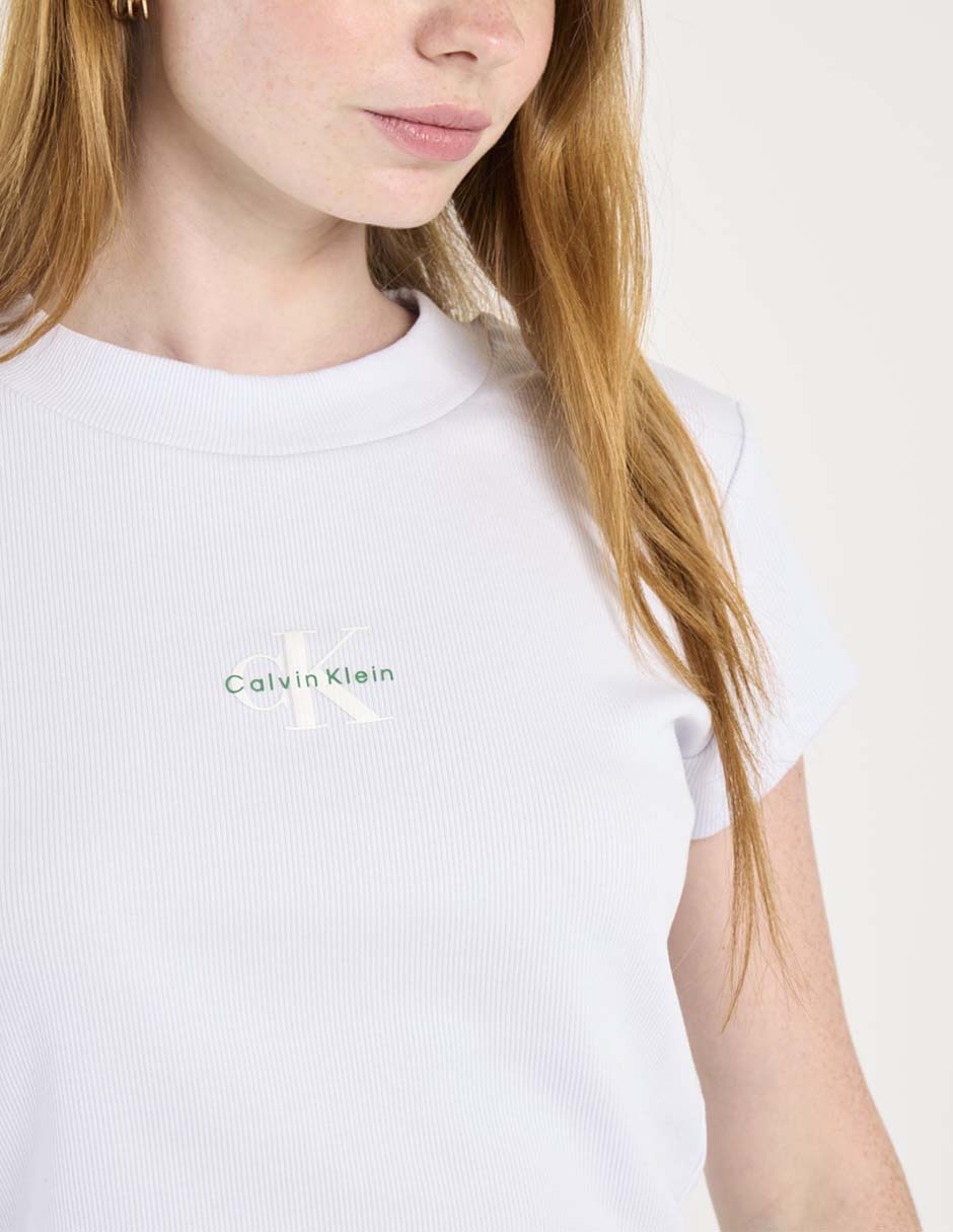 Playera manga corta cuello redondo para mujer 4
