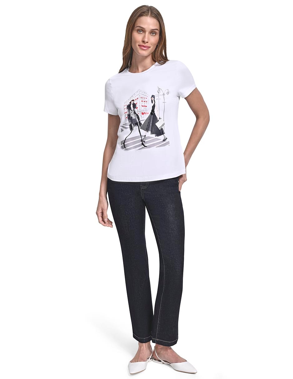 Playera manga corta cuello redondo para mujer 9