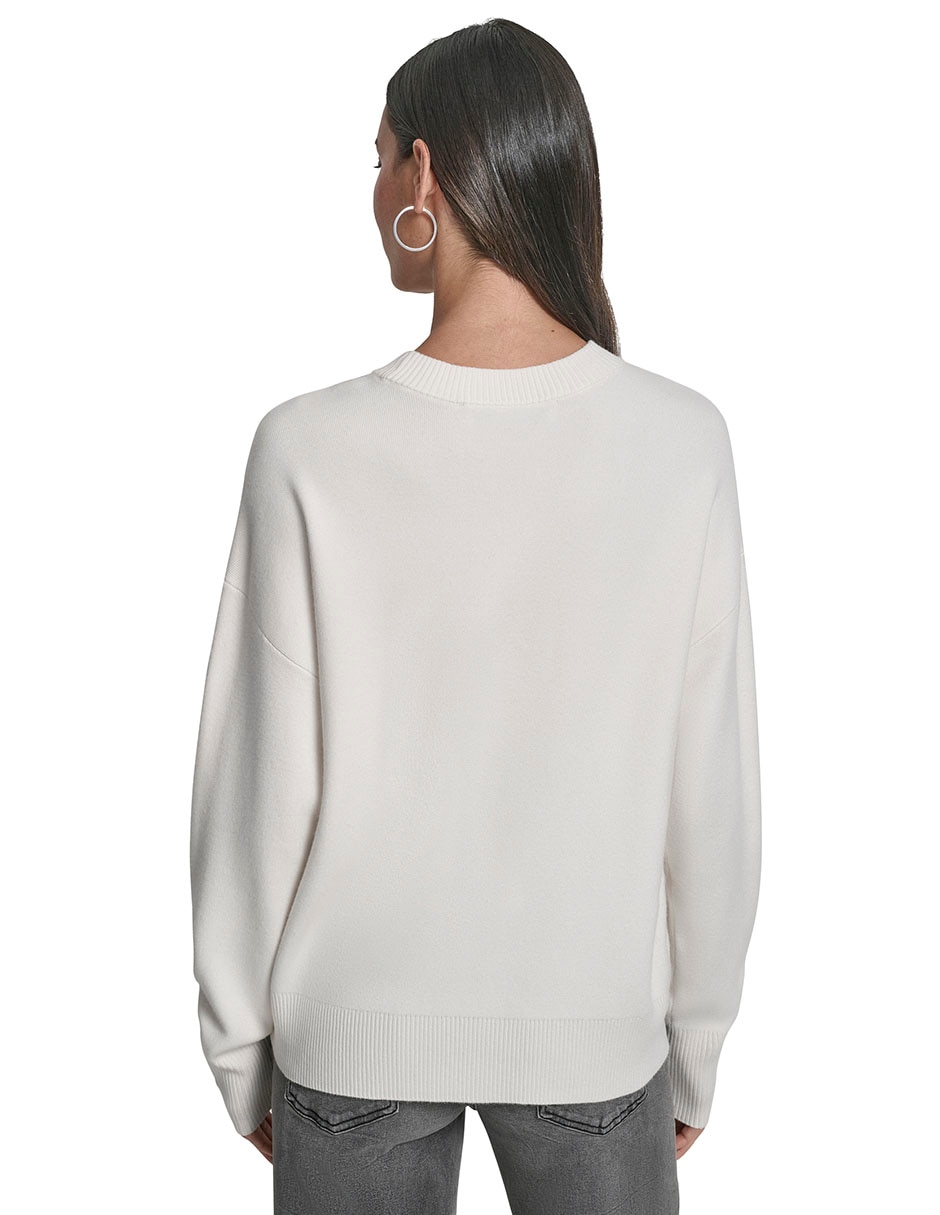 Suéter cuello redondo para mujer 8
