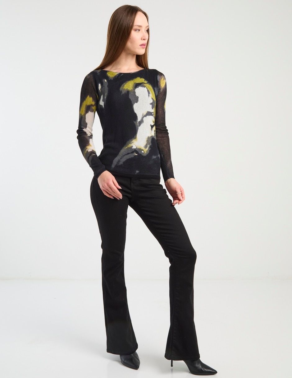 Suéter cuello ojal para mujer 3