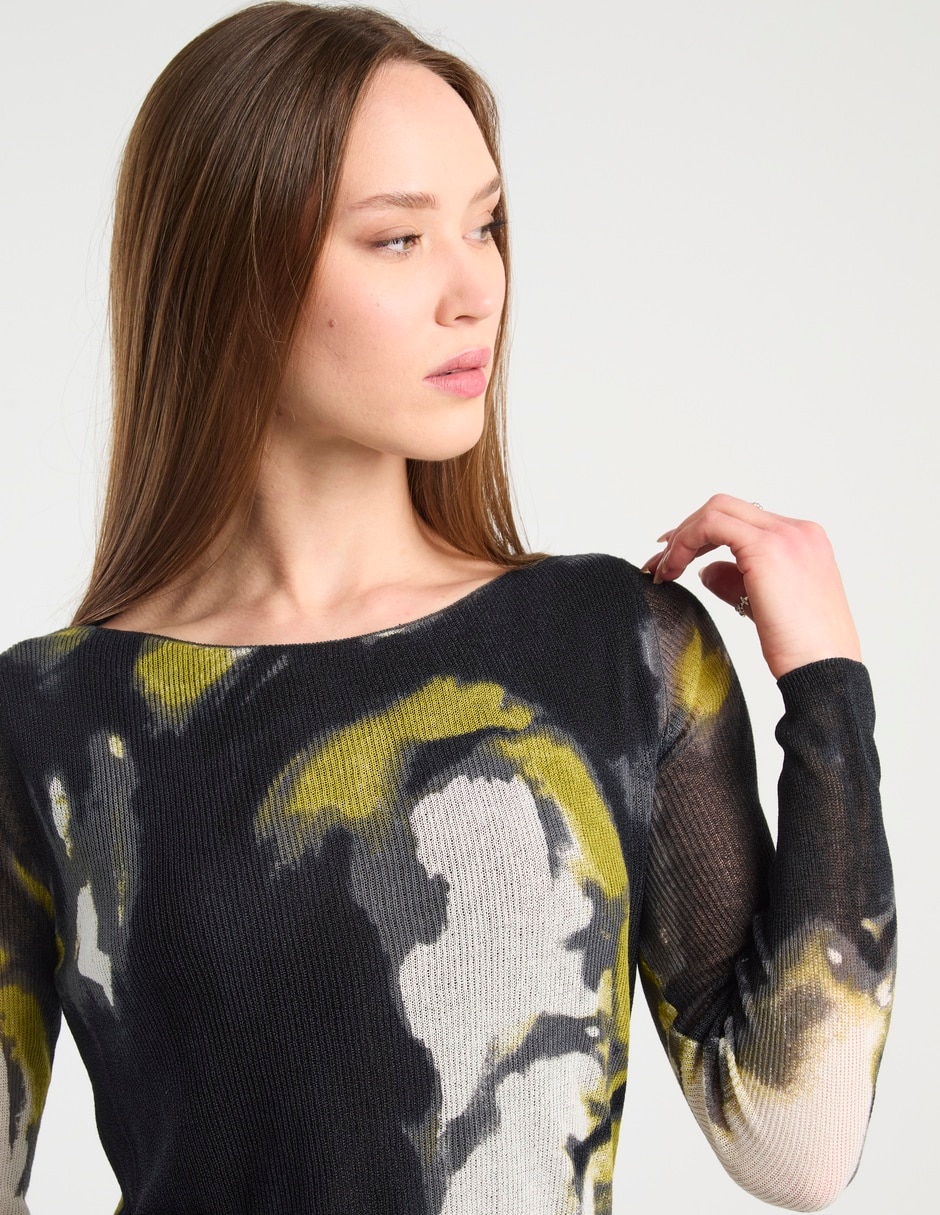 Suéter cuello ojal para mujer 2