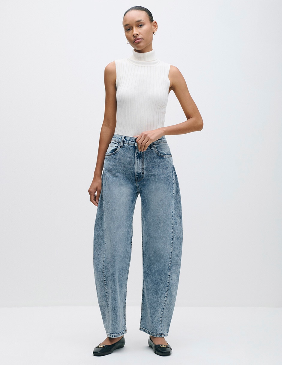 Jeans barrel julio para mujer