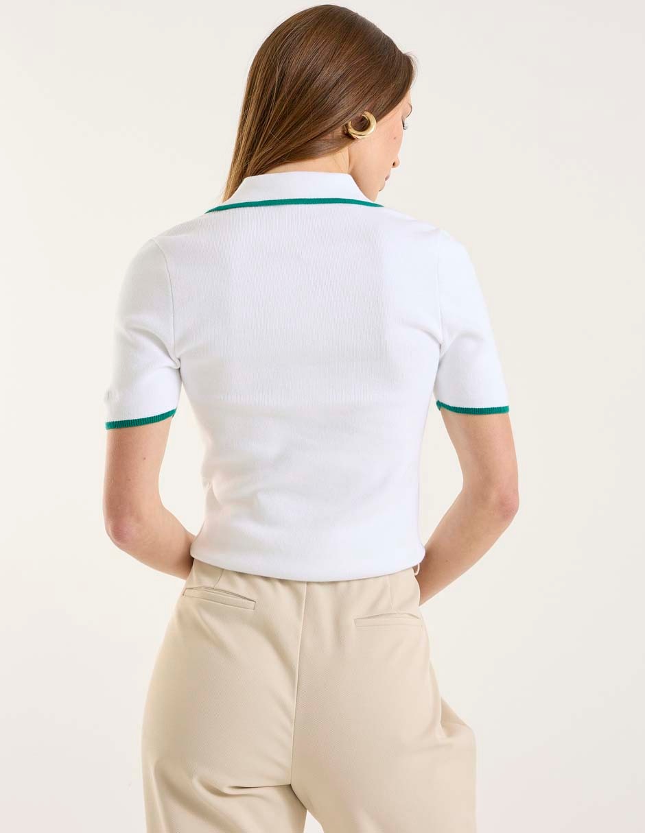 Playera tipo polo Ck para mujer