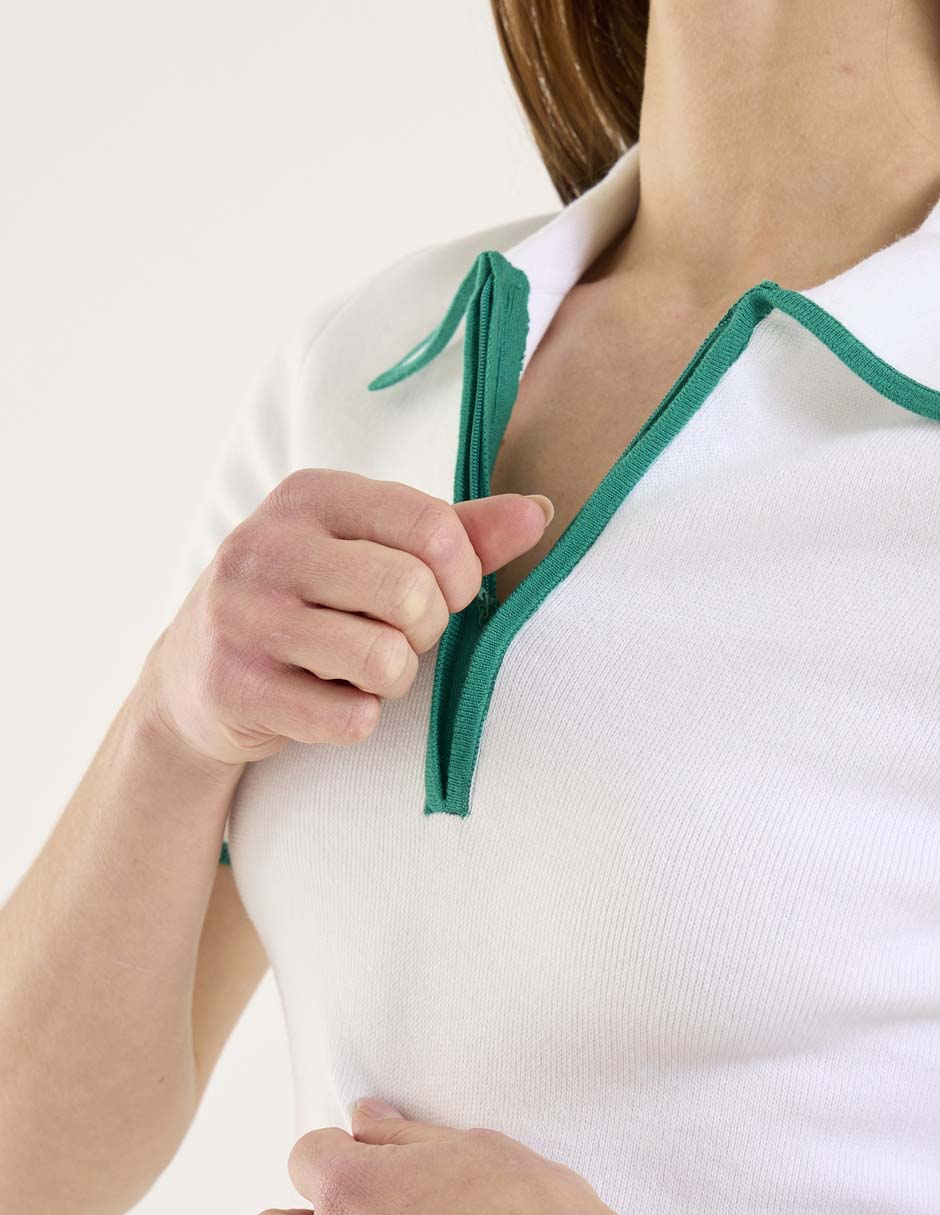 Playera tipo polo Ck para mujer