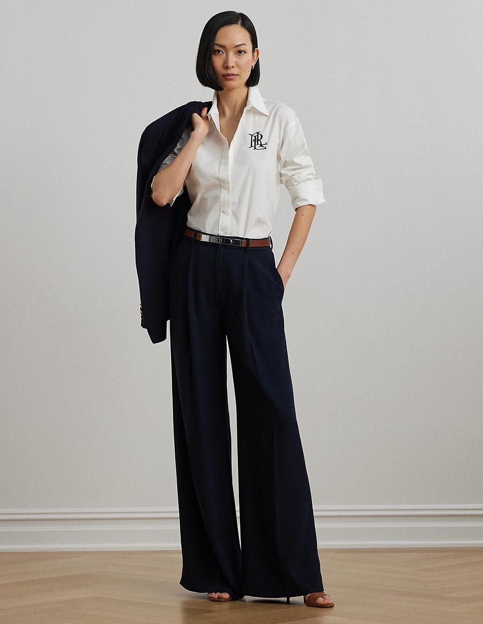 Blusa camisera Lauren Ralph Lauren manga larga para mujer