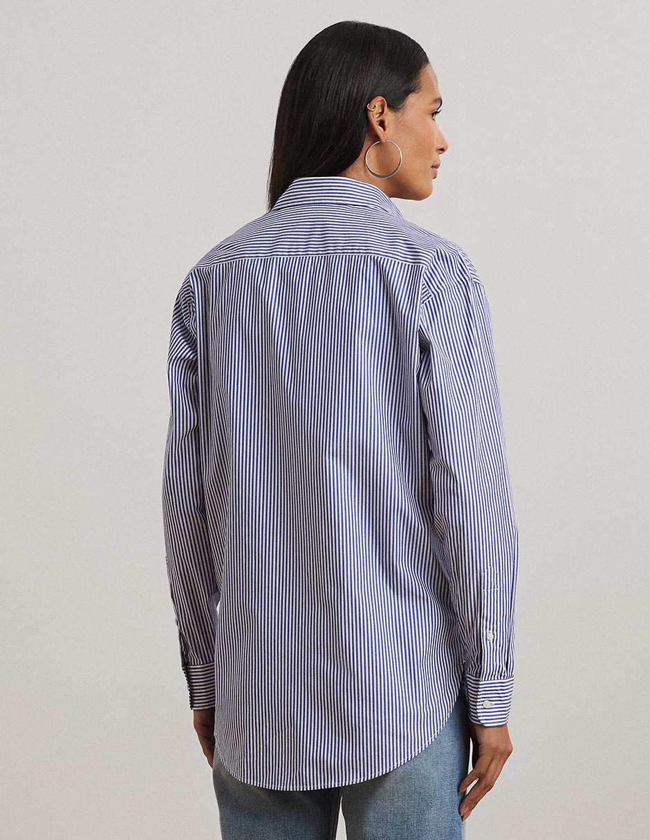Blusa camisera Lauren Ralph Lauren manga larga para mujer