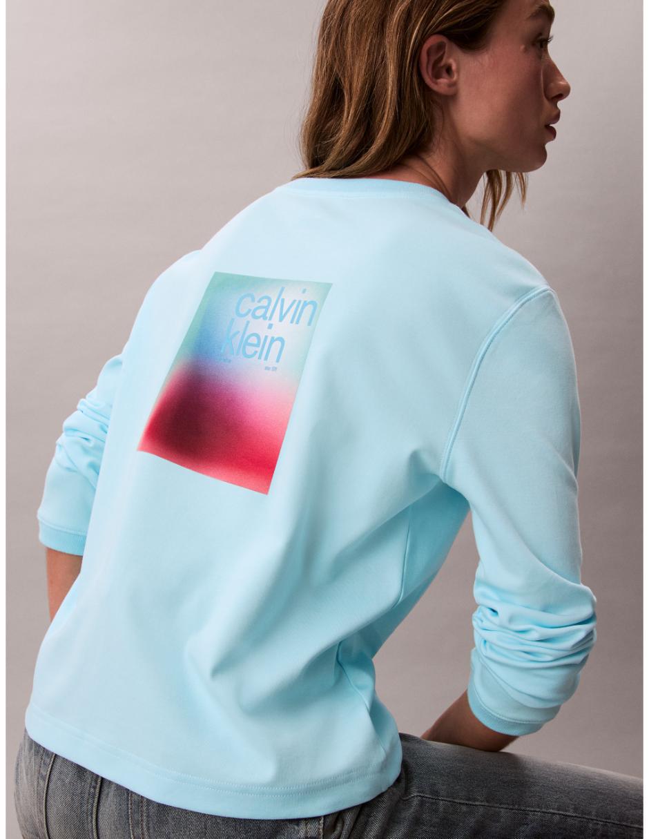 Playera manga larga cuello redondo para mujer 6