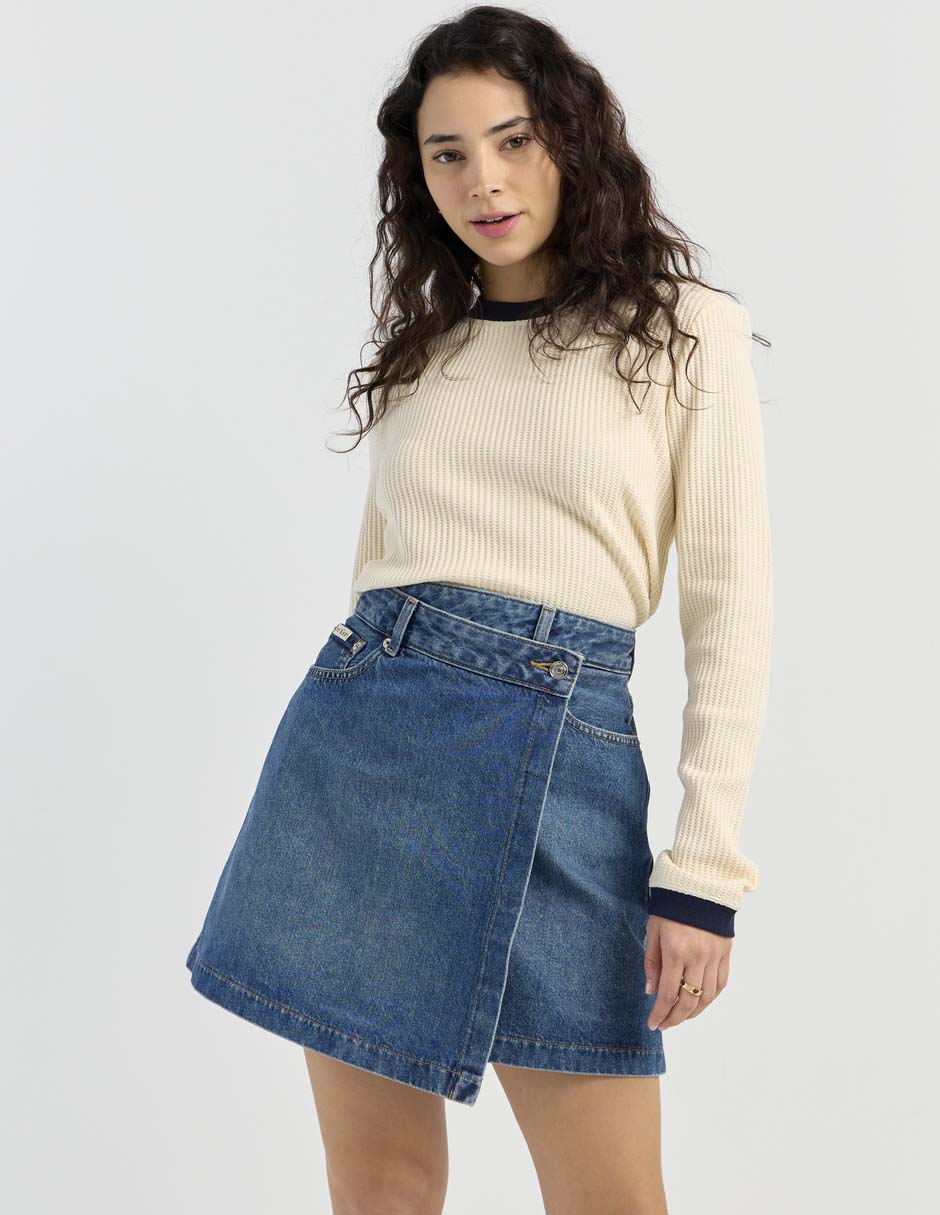 Playera manga larga cuello redondo para mujer Playera manga larga cuello redondo para mujer