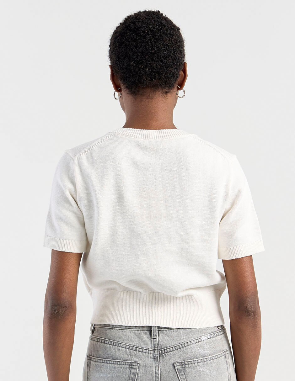 Suéter cuello redondo para mujer 6
