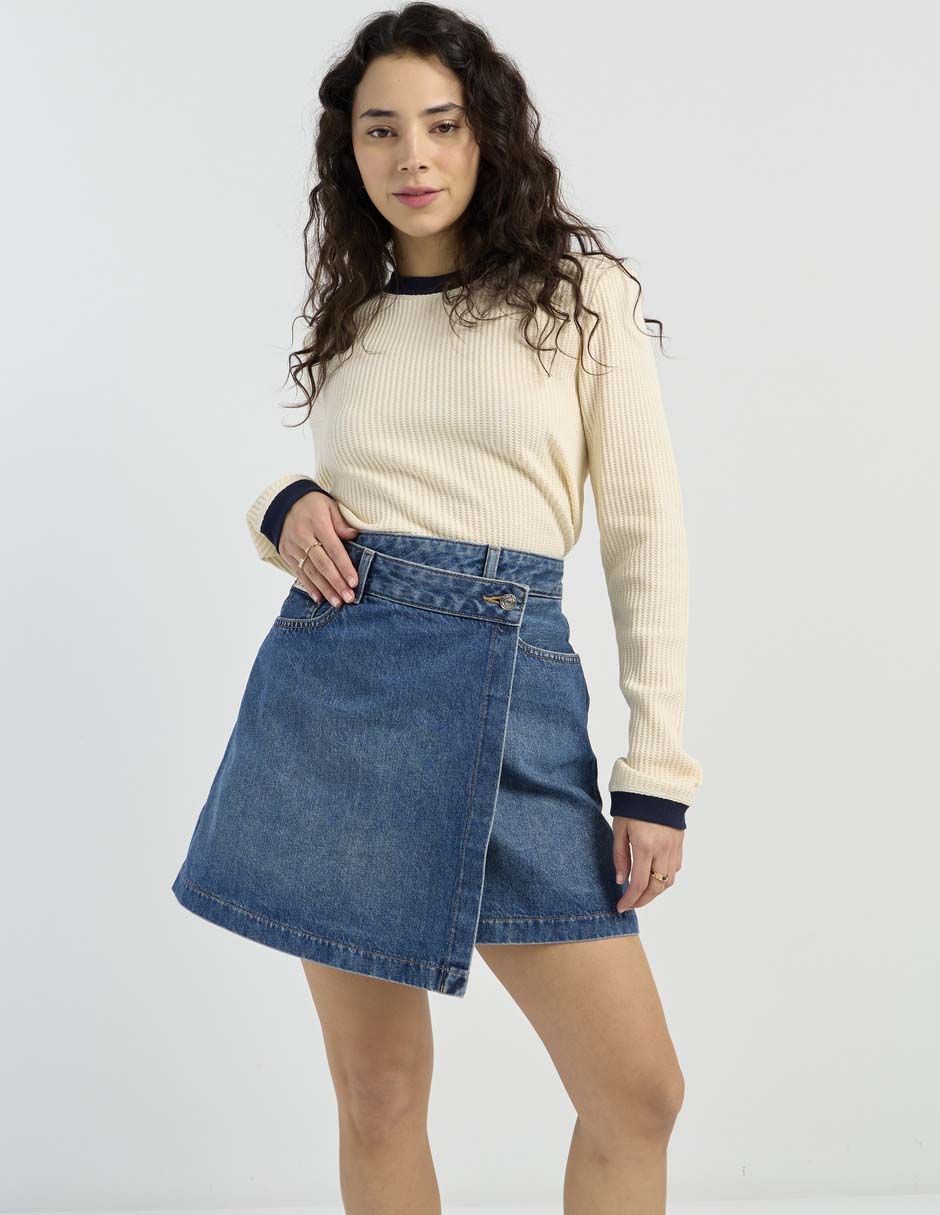 Falda mini a la cintura 1