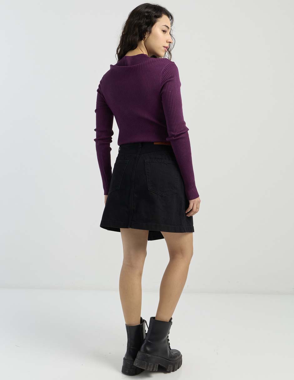 Falda corta Jeans cintura alta 5