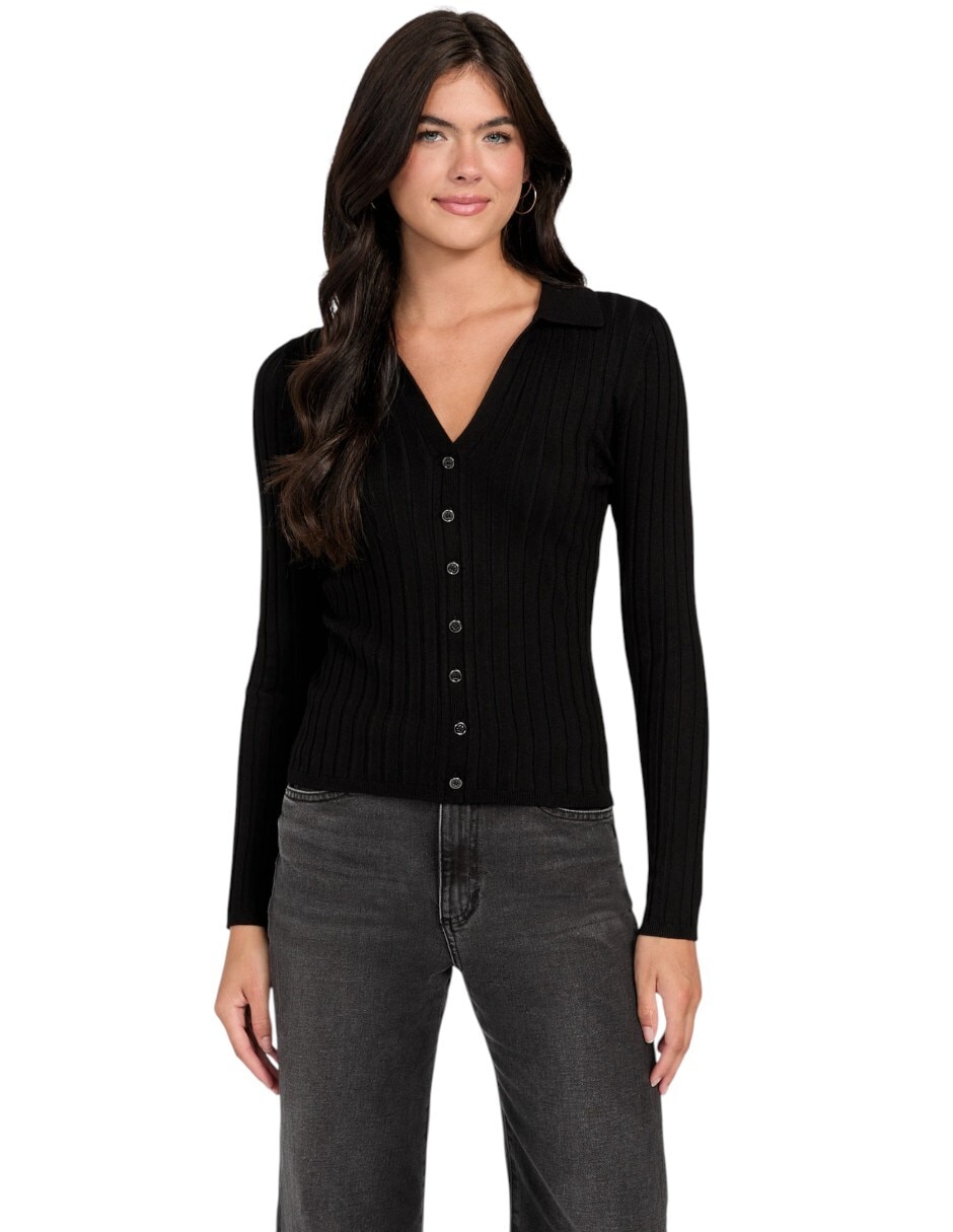 Suéter cuello v para mujer