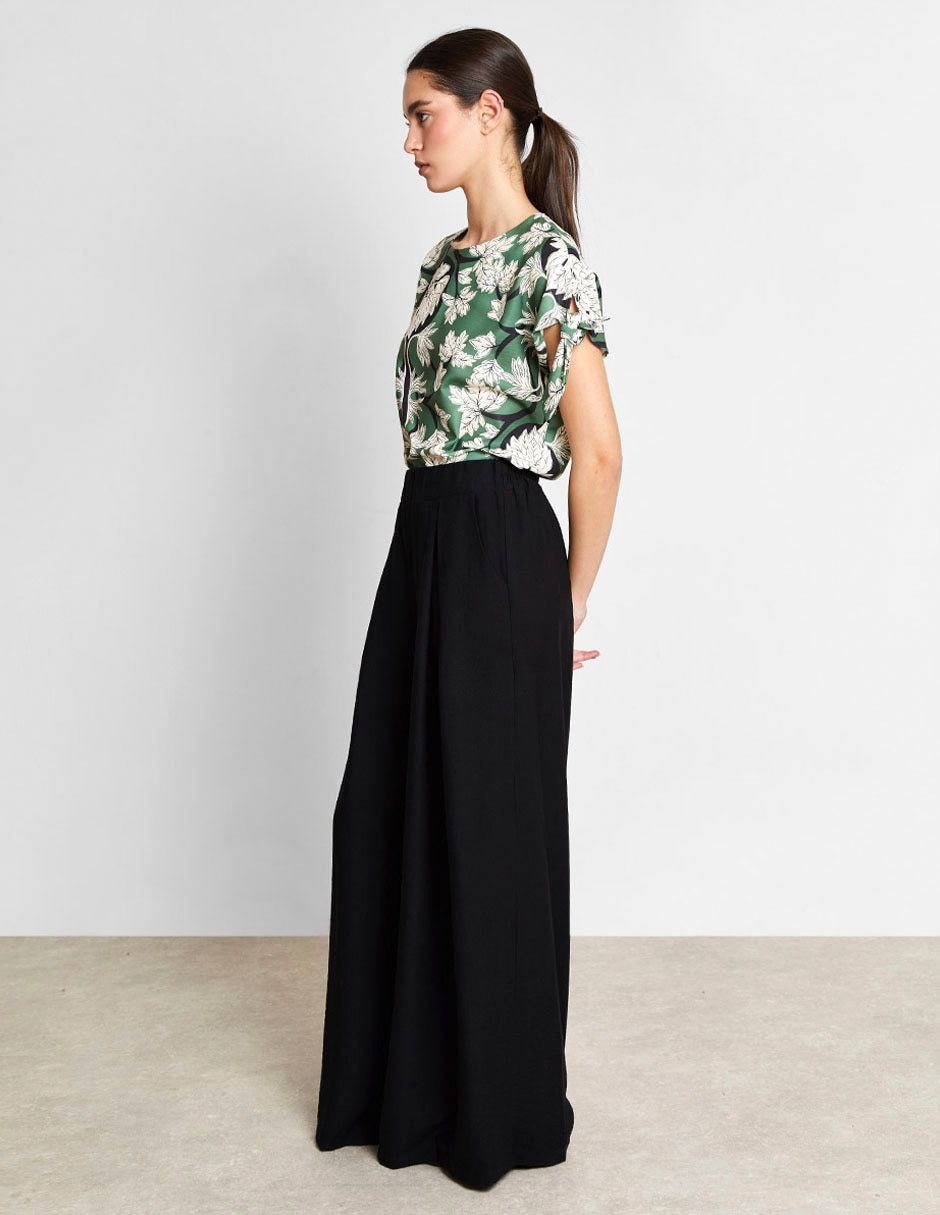 Pantalón coulotte Trucco acampanado para mujer