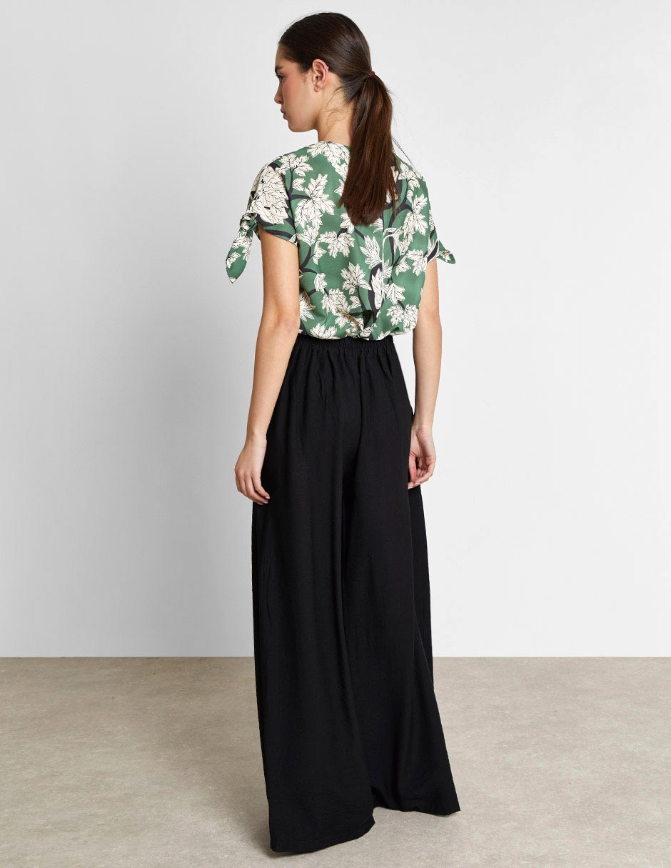 Pantalón coulotte acampanado para mujer 3
