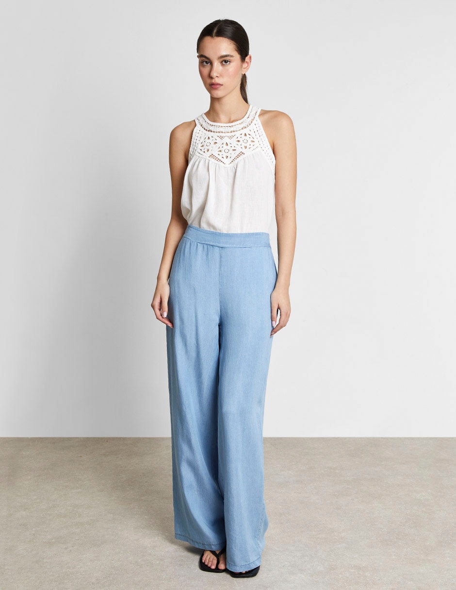 Pantalón relaxed Trucco amplio para mujer