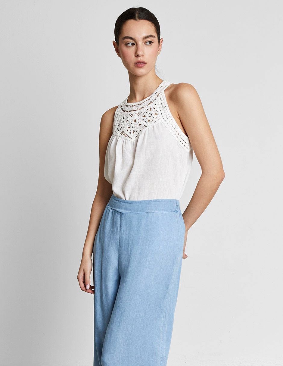 Pantalón relaxed Trucco amplio para mujer