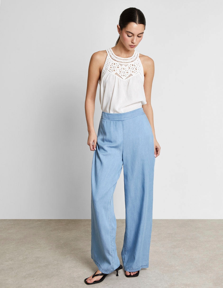 Pantalón relaxed Trucco amplio para mujer