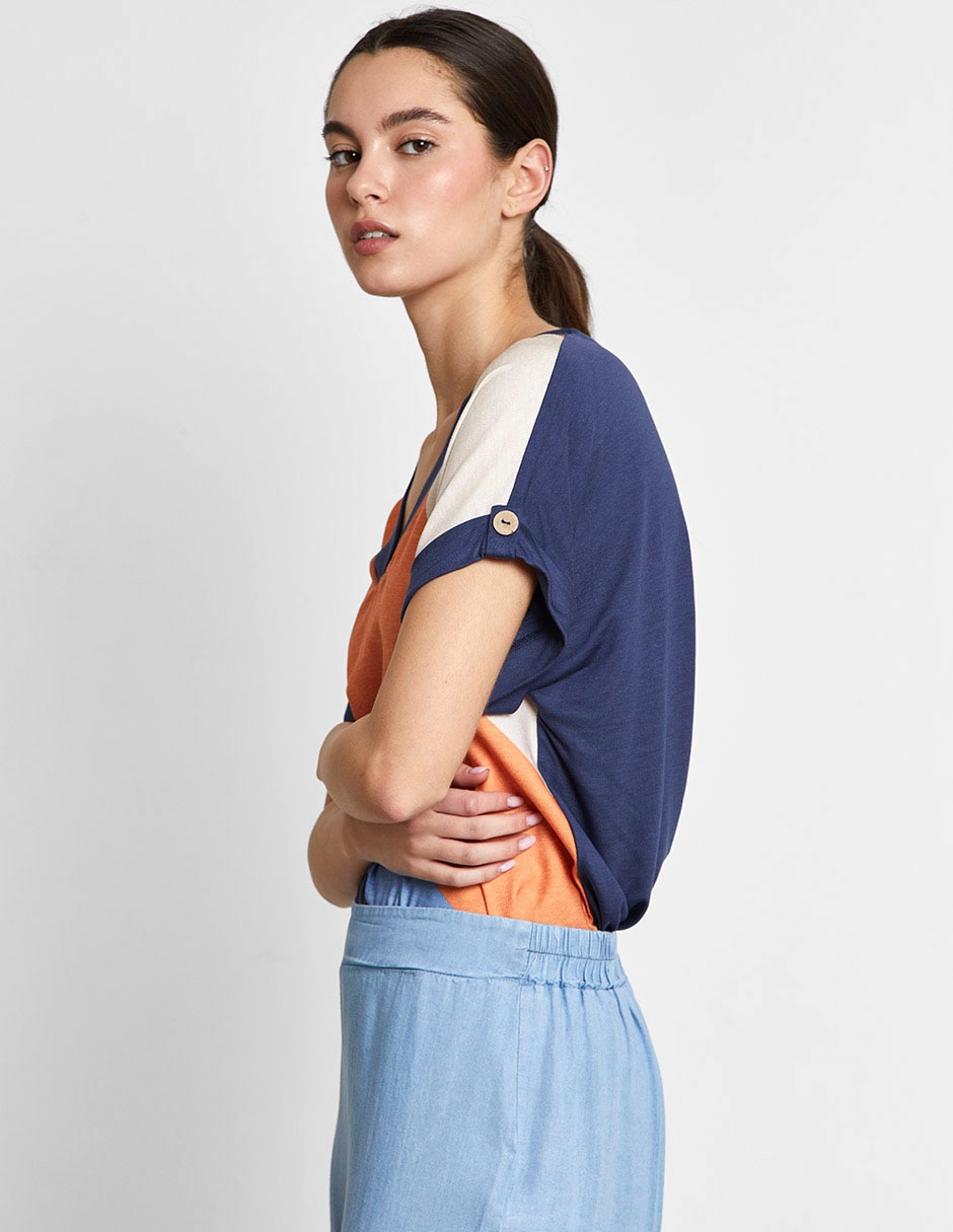 Blusa Trucco manga corta para mujer