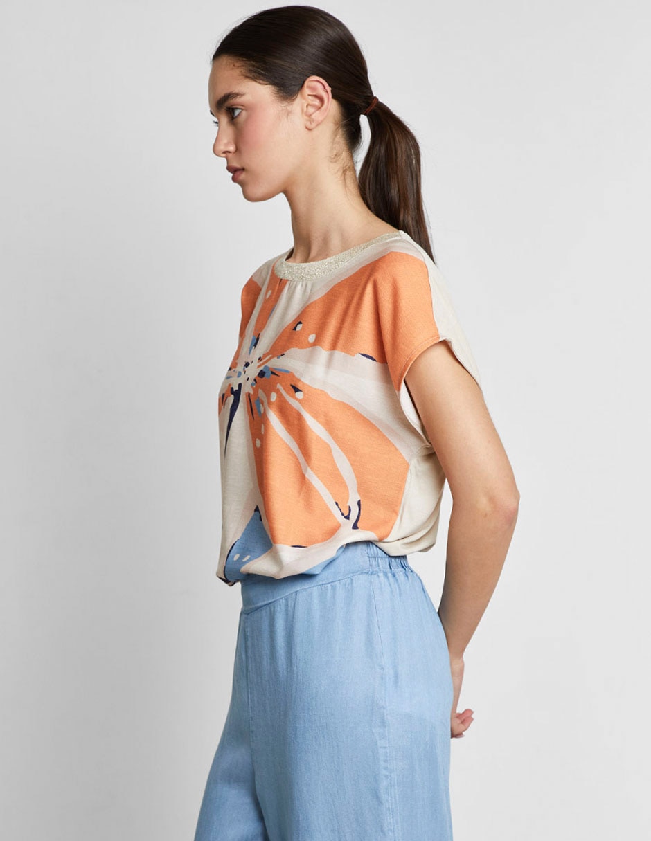 Blusa Trucco manga corta para mujer